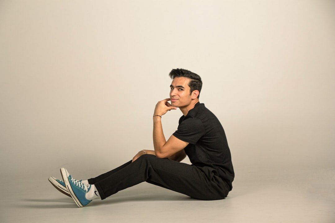 actor in dramatic pose