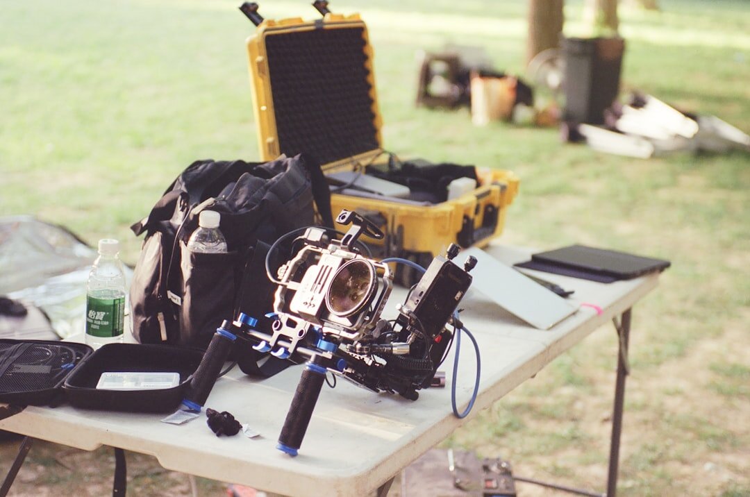 film crew on location
